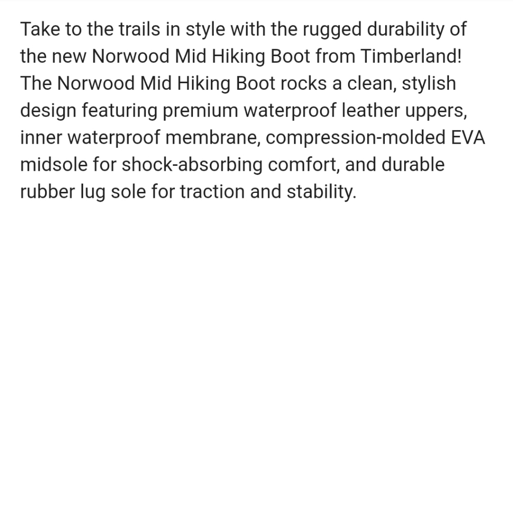 Women's Timberland Norwood Mid Waterproof 7 Boots - Picture 8 of 8